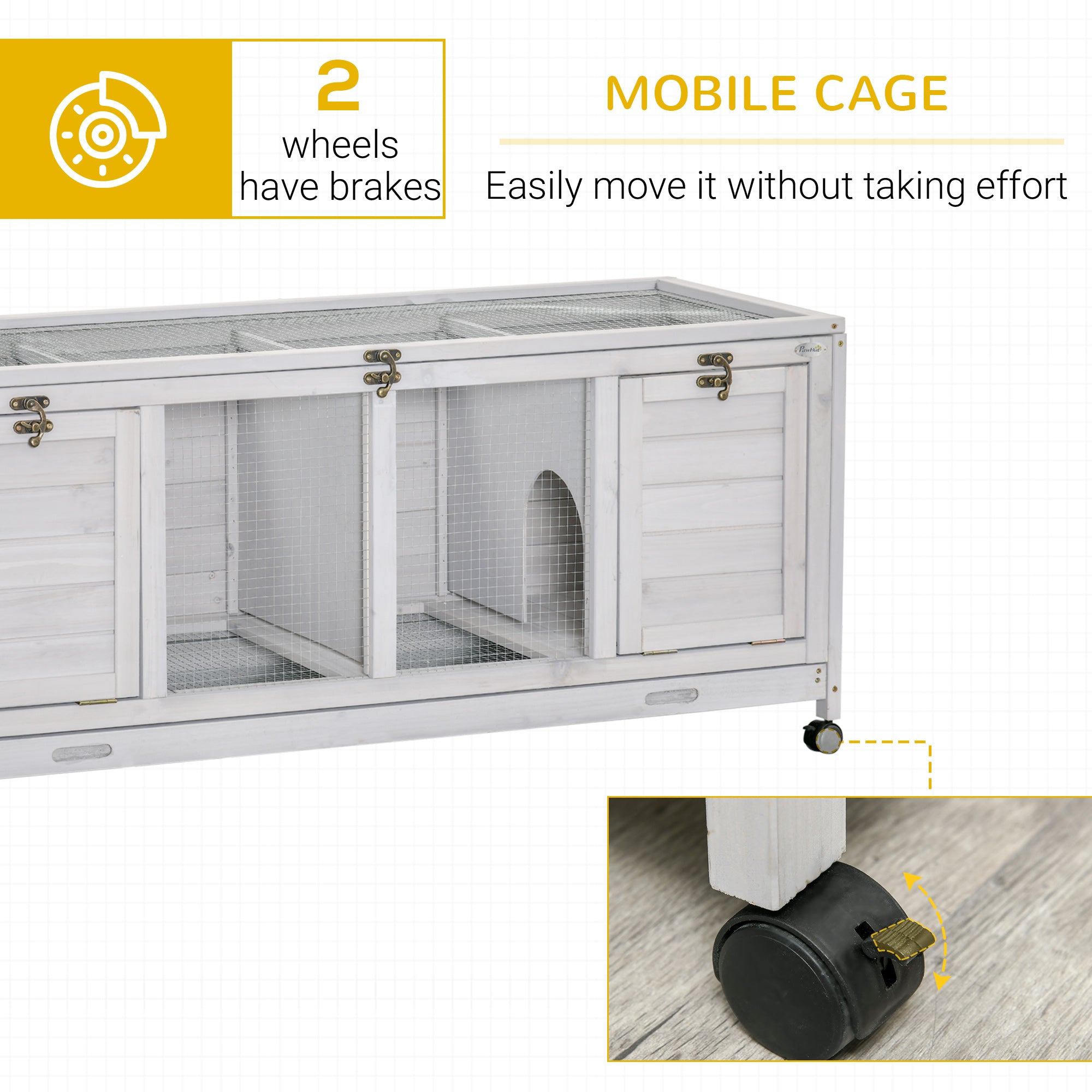 Rabbit Hutch with Wheels