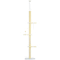 4-Tier Floor to Ceiling Cat Tree Height Adjustable 87 -103 Inch