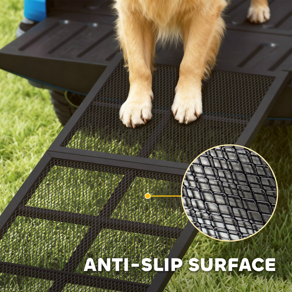 75" Extra Long Dog Car Ramp, Non-Slip Folding Portable Ramp for Large Dogs