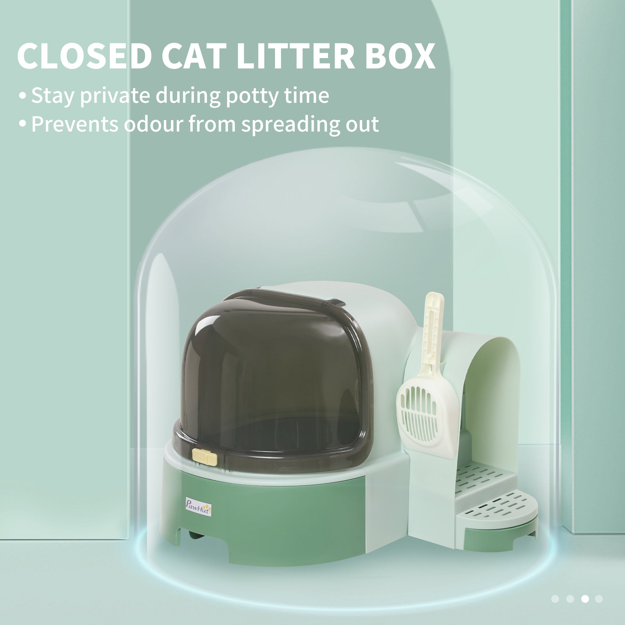 Cat Litter Box Easy to Clean Open with Scoop