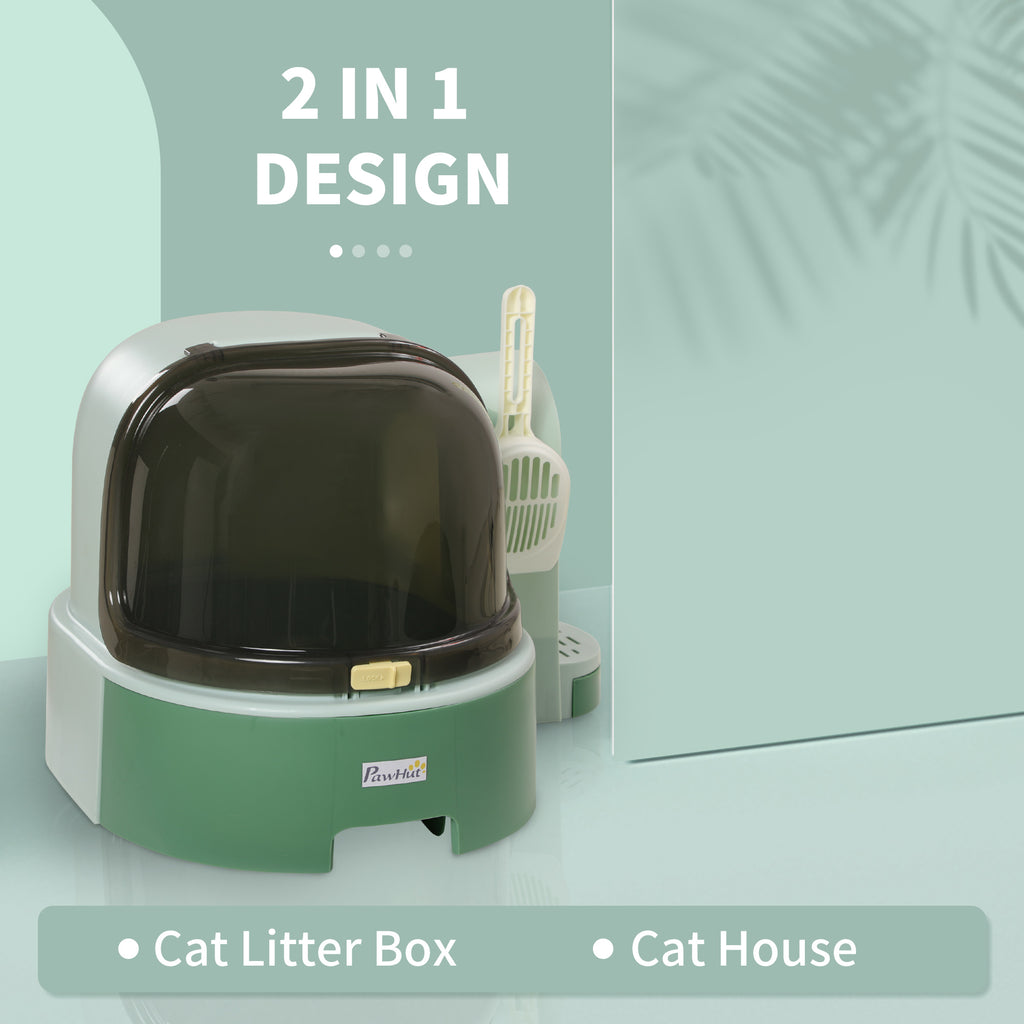 Cat Litter Box Easy to Clean Open with Scoop