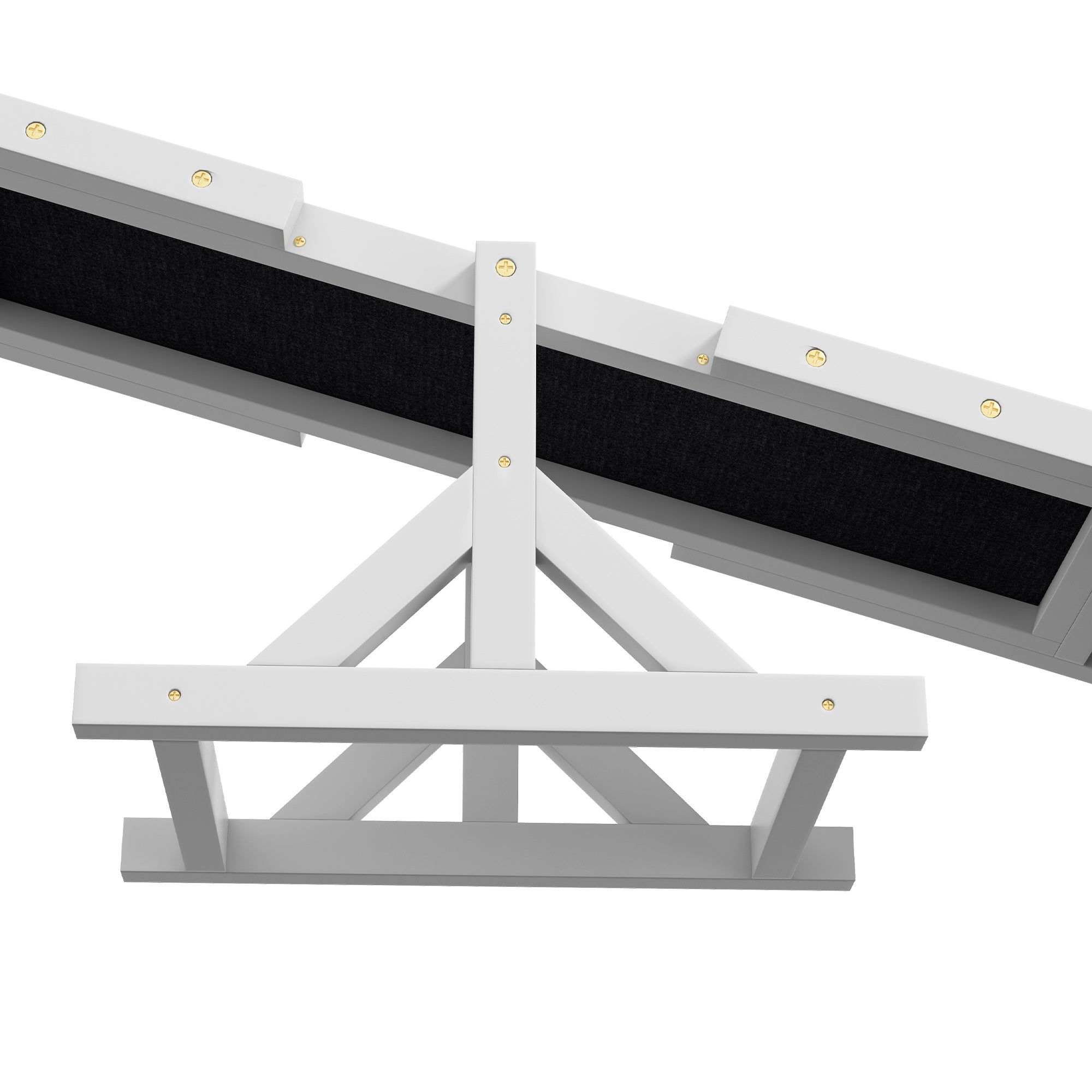 Wooden Dog Agility Seesaw for Training and Exercise, White