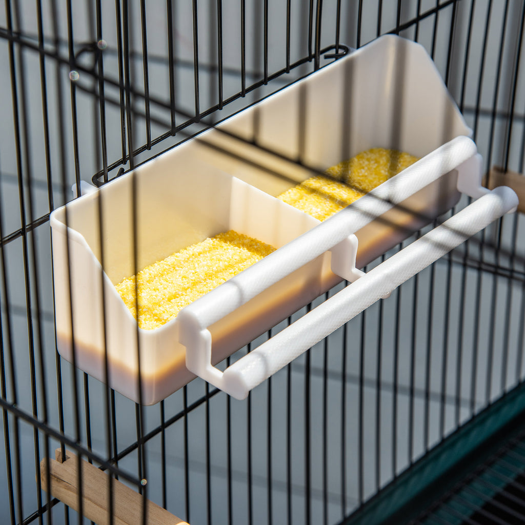Large Bird Cage with 1.7 ft. Width for Wingspan, Bird Aviary Indoor with Multi-Door Design, Fit for a Canary, Finch, Conure, 55", Green