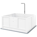 Whelping Box for Puppies with Pee Pad, Pig Rail, Adjustable Door for Small, Medium & Large Breed Dogs Birth, 41" x 39"