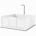 Whelping Box for Puppies with Pee Pad, Pig Rail, Adjustable Door for Small, Medium & Large Breed Dogs Birth, 49" x 48"