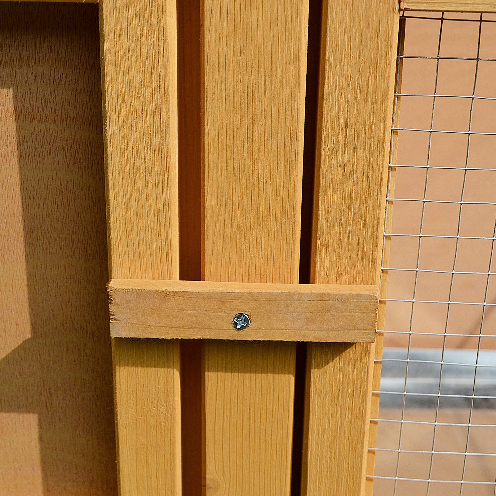 Wooden Rabbit Hutch Bunny Cage with Openable Waterproof Roof, No Leak Tray Solid Fir Wood Build for Rabbits, Chickens, Ducks, Indoor/Outdoor