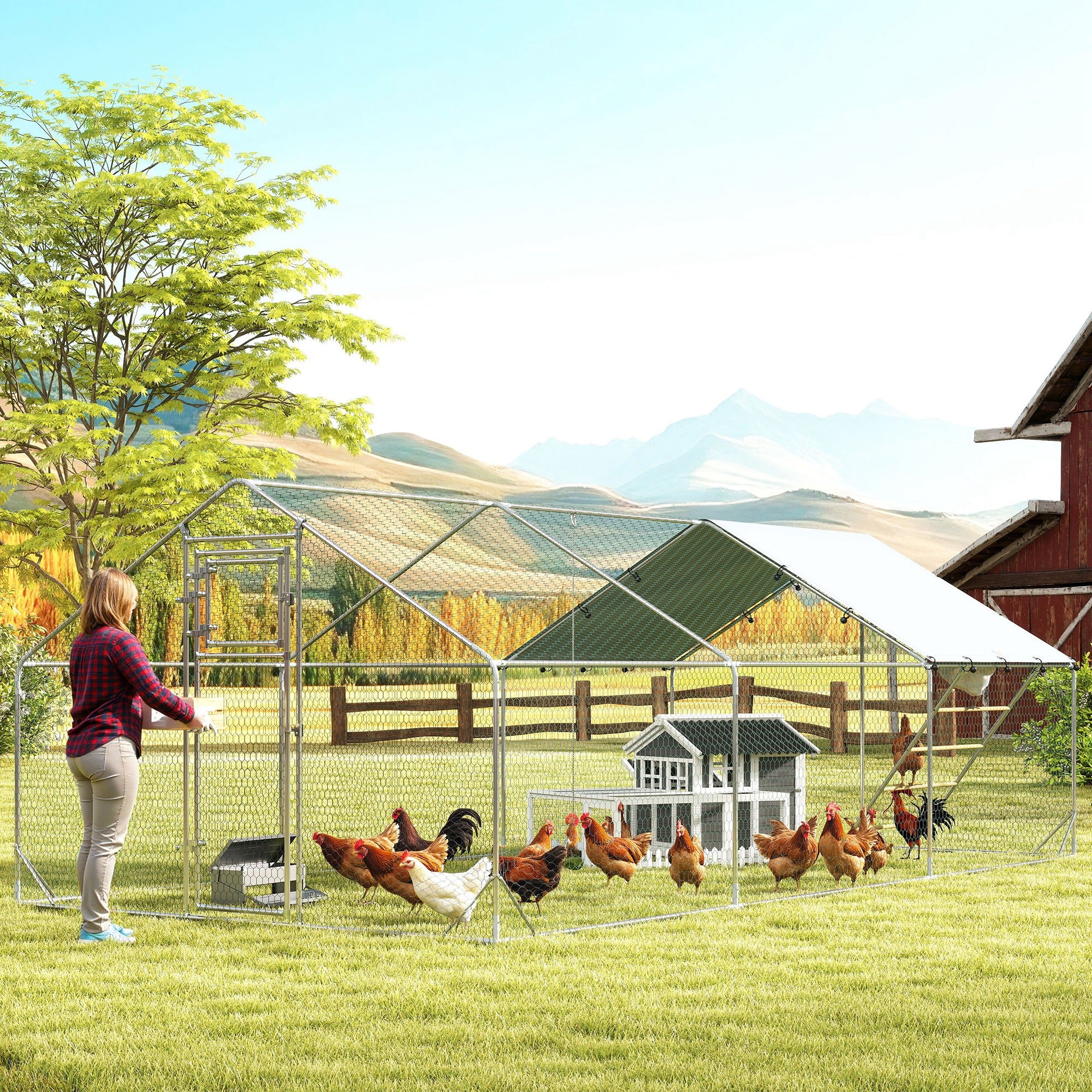 Chicken Coop with Run for 1-2 Chickens