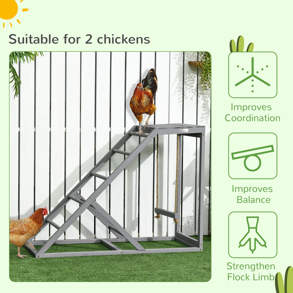 Chicken Swing Set with Perches & Hen Ladder, Chicken Coop Activity Toy