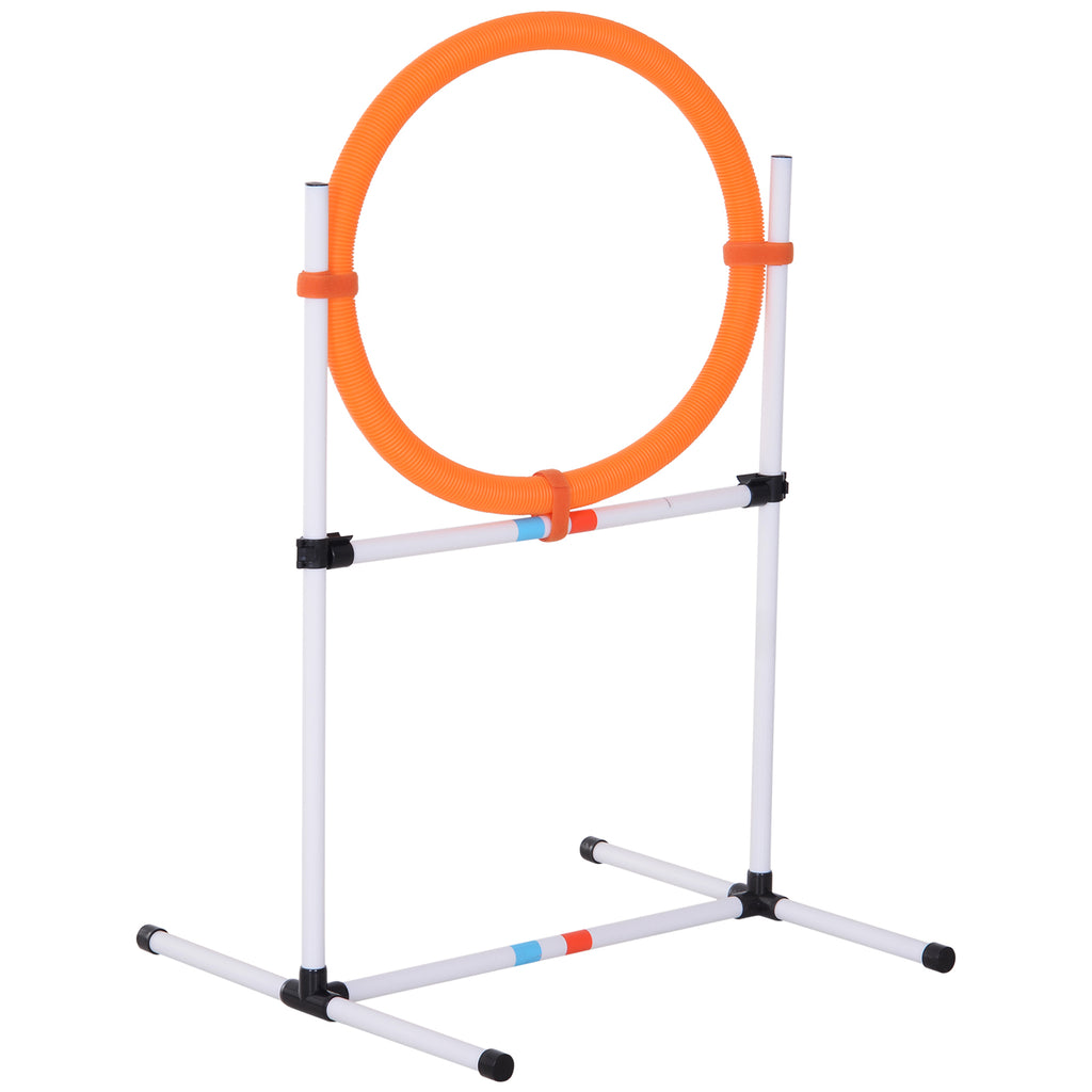 Portable Pet Agility Pet Training Set Dog Obstacle Exercise Adjustable Jump Ring High Jumper w/ Carry Bag