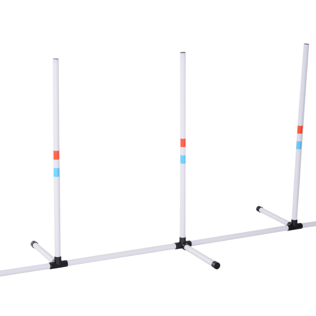 Sturdy Dog Weaves Poles Pet Speed and Agility Equipment Dogs Obstacle Outdoor w/ Storage Bag