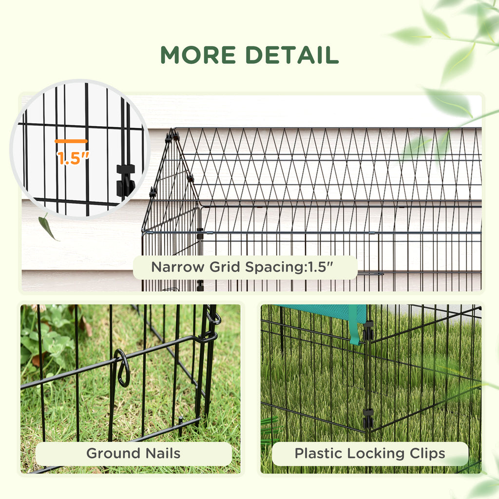 73" Small Animal Playpen with Roof for Rabbits, Chicken, Chinchillas