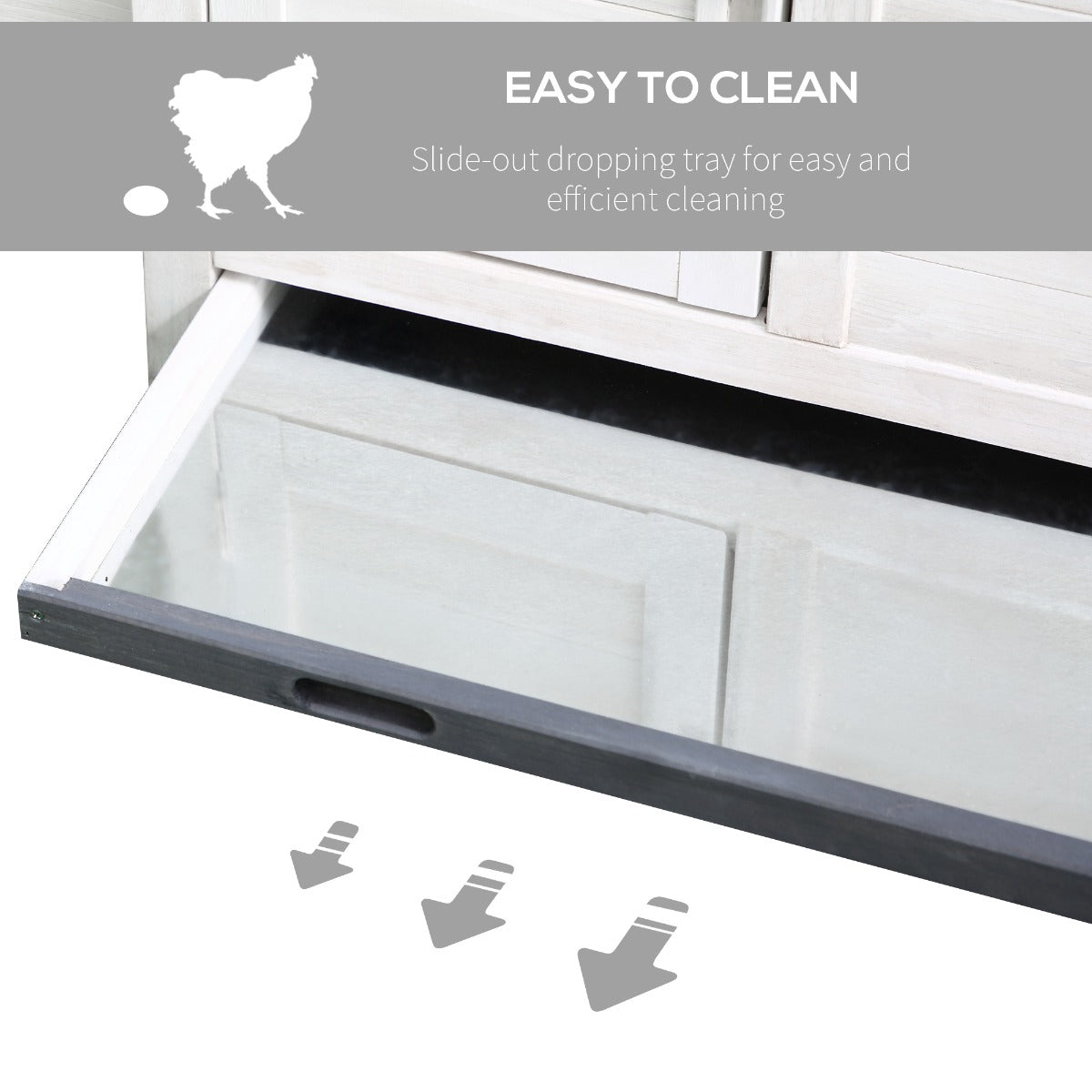 48" Wood Outdoor Chicken Coop House with Nesting Box