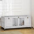 Rabbit Hutch with Wheels