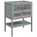 3-Tier Wooden Hamster Cage Mice and Rat Cage Small Animals Hutch with Openable Top, Front Door, Storage Shelf, Gray