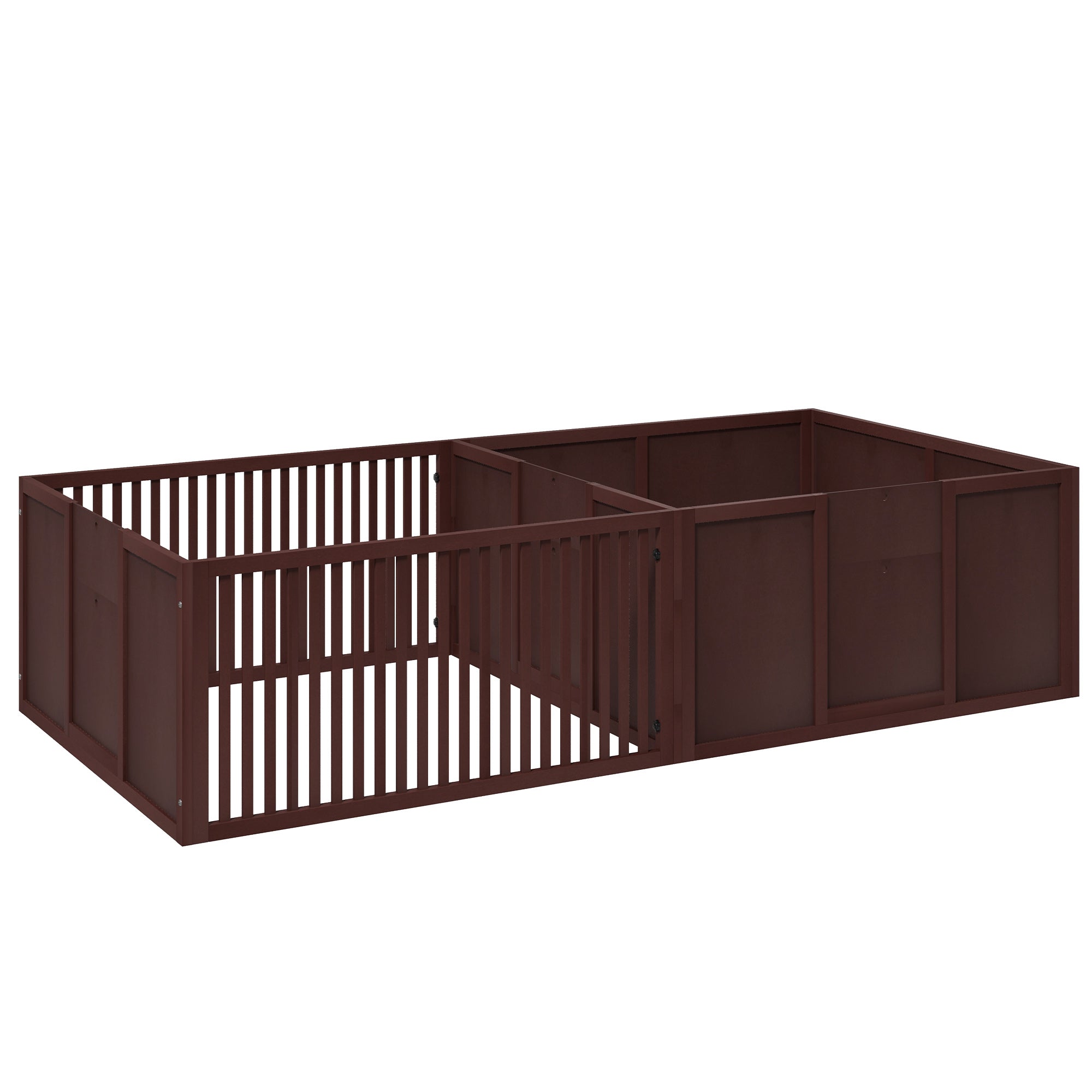 Whelping Box for Dogs Built for Mother¡¯s Comfort, Dog Whelping Pen with Removable Doors, Puppy Playpen for Indoors, Newborn Puppy Supplies & Essentials, 81" x 39" x 20", Coffee