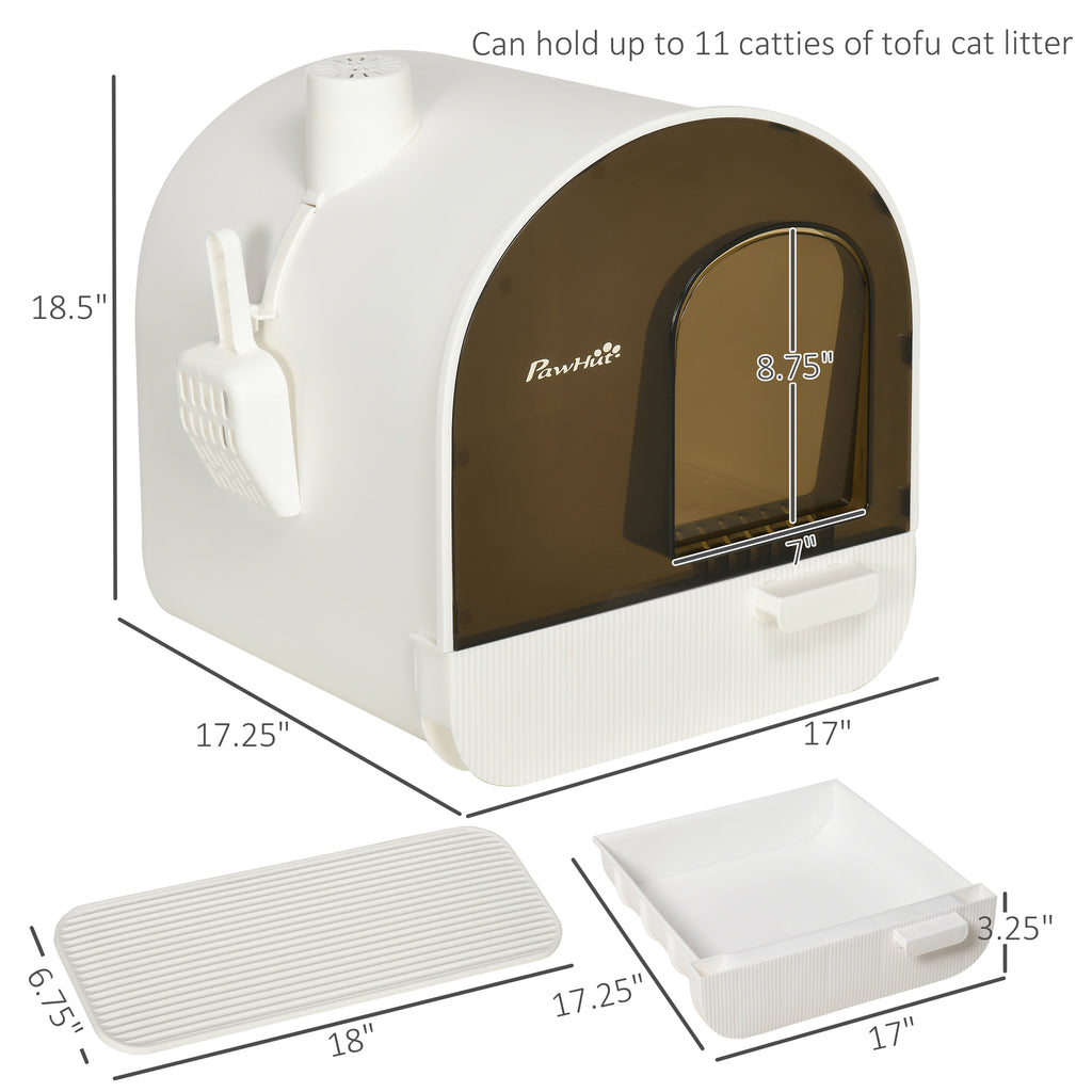 Cat Litter Box with Lid with Scoop and Filter