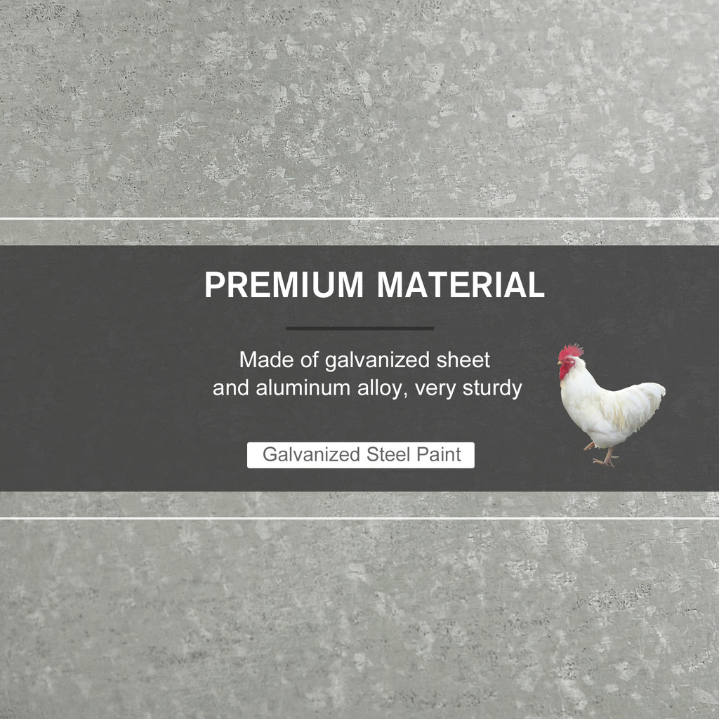 30 lbs Capacity Automatic Chicken Poultry Feeder with a Galvanized Steel and Aluminium Build, Weatherproof Design