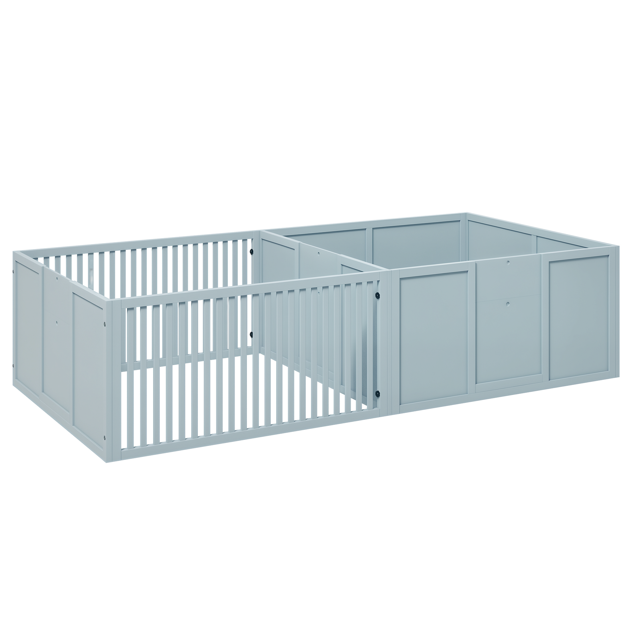 Whelping Box for Dogs Built for Mother¡¯s Comfort, Dog Whelping Pen with Removable Doors, Puppy Playpen for Indoors, Newborn Puppy Supplies & Essentials, 81" x 39" x 20", Gray