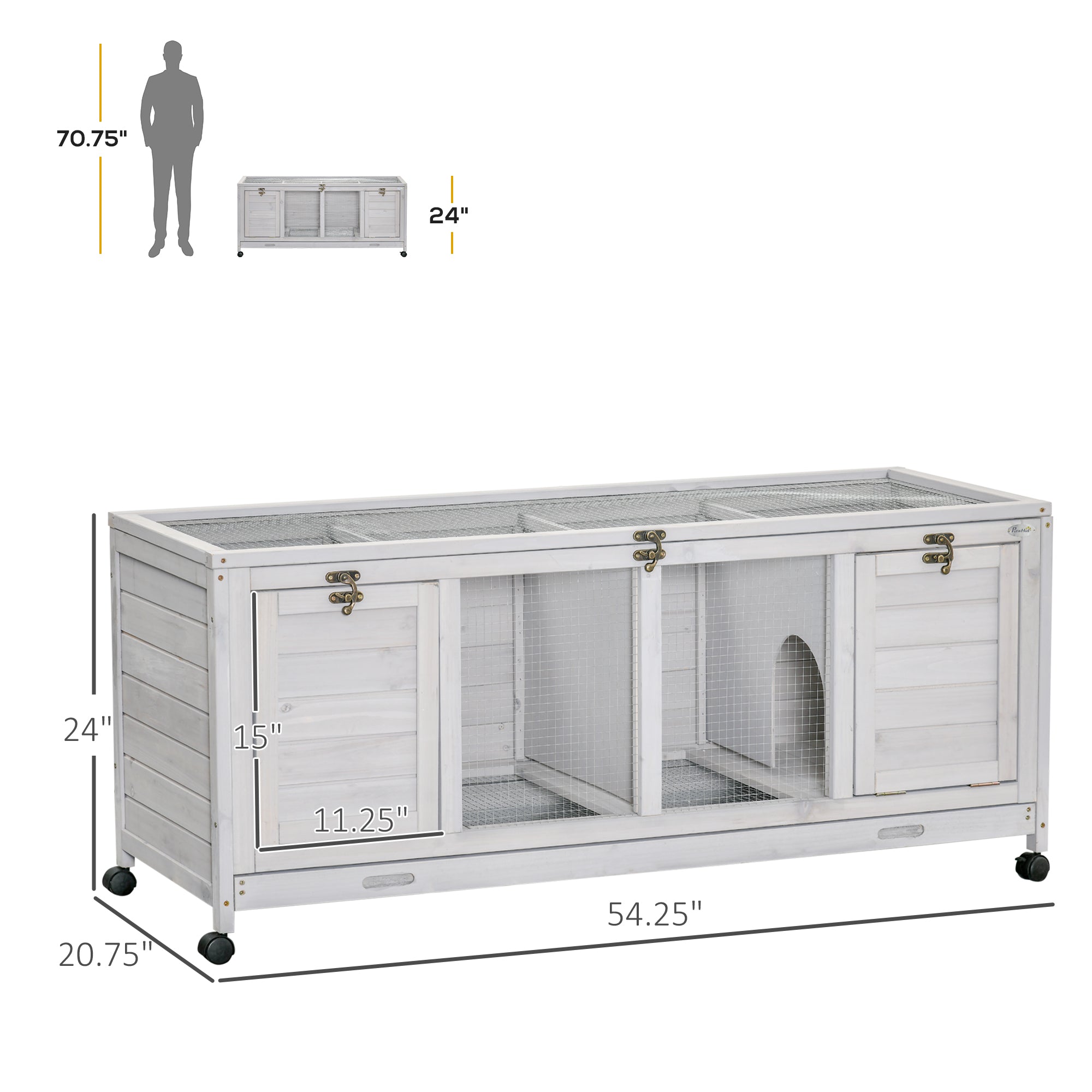 Rabbit Hutch with Wheels