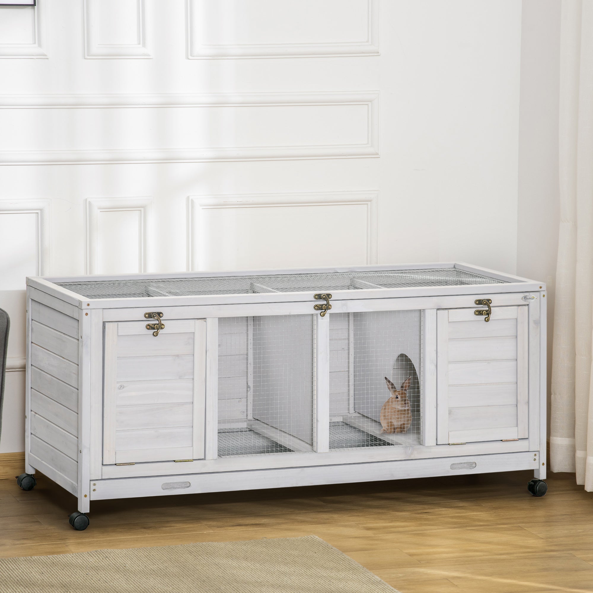 Rabbit Hutch with Wheels