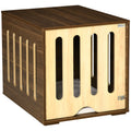 Furniture Style Dog Crate End Table with Removable Door Panel, Dog Crate Bed with Foam Cushion, Safety Lock, Indoor Use, for Small & Medium Dogs, Brown