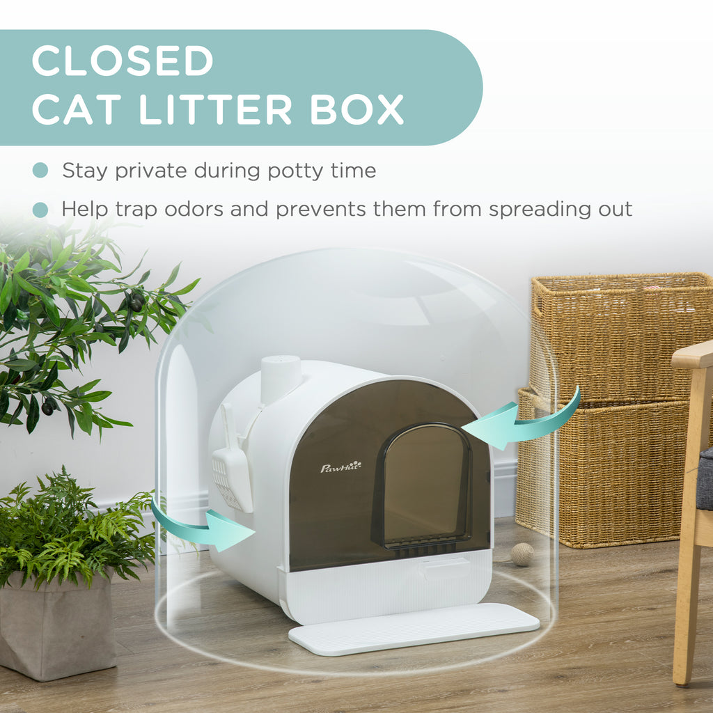 Cat Litter Box with Lid with Scoop and Filter