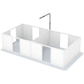Whelping Box for Dogs w/ Retractable Light Stand, Waterproof Pee Pad & Adjustable Height Door for Medium Breed Dogs