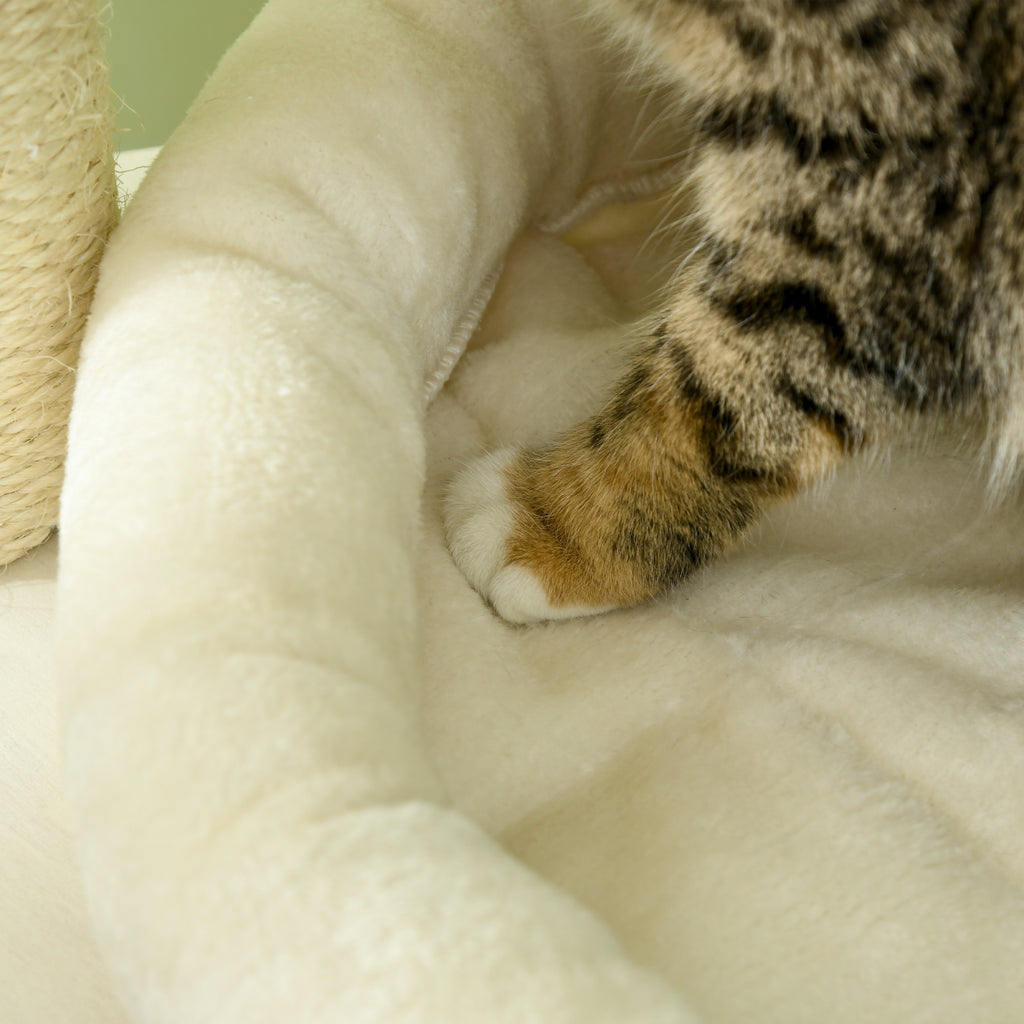 Cat Tree, 3 Level Cat Tower with Scratching Posts, Bed, Condo, Badminton Toys, for Multiple Kittens