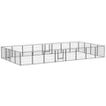 24 Panel Dog Playpen for Small and Medium Dogs with Lockable Door, 15.7' x 15.7' x 2.6'