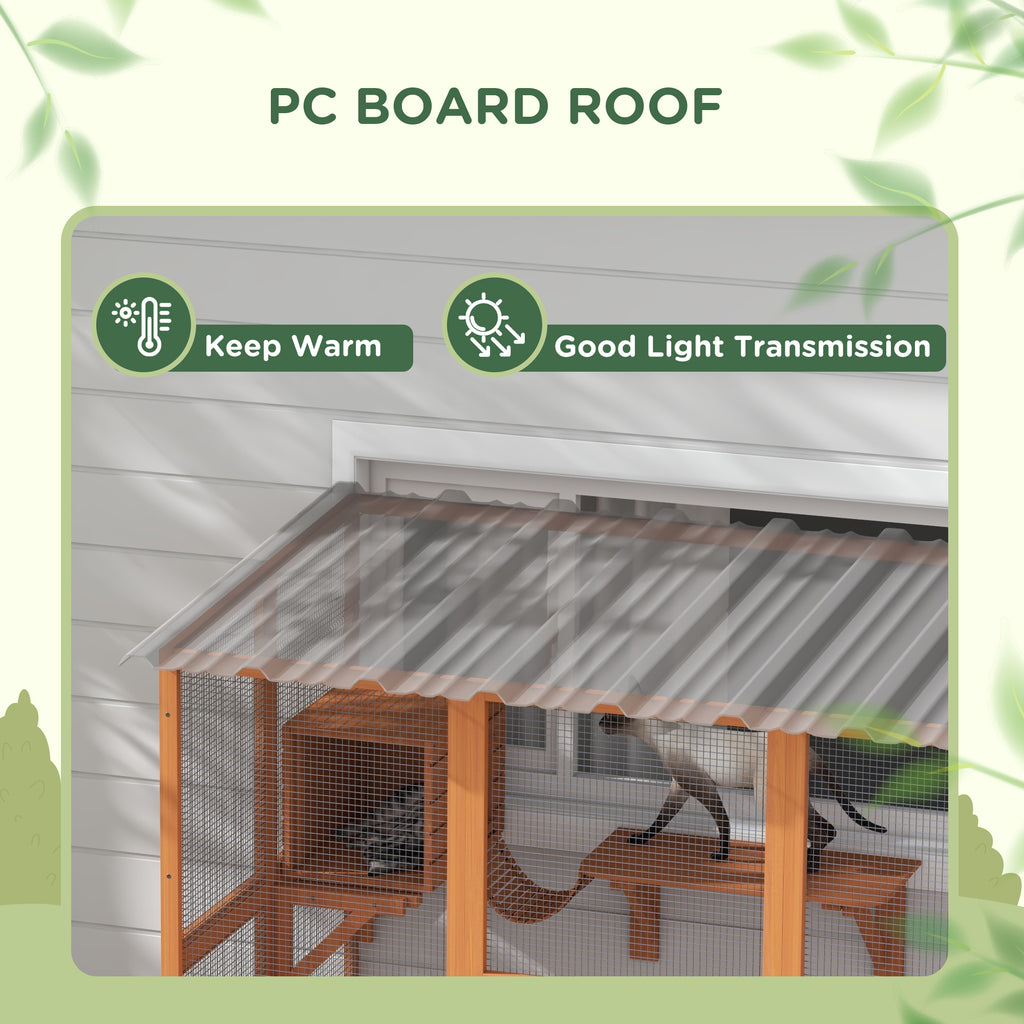 Catio Cat Window Box Outside Enclosure with Bridge Platforms