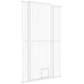 67" Extra Tall Pet Gate, 30"-41" Dog Gate with Cat Door, 1.4" Narrow Gap, 2.8" and 5.5" Extension, for Doorway, Hallway
