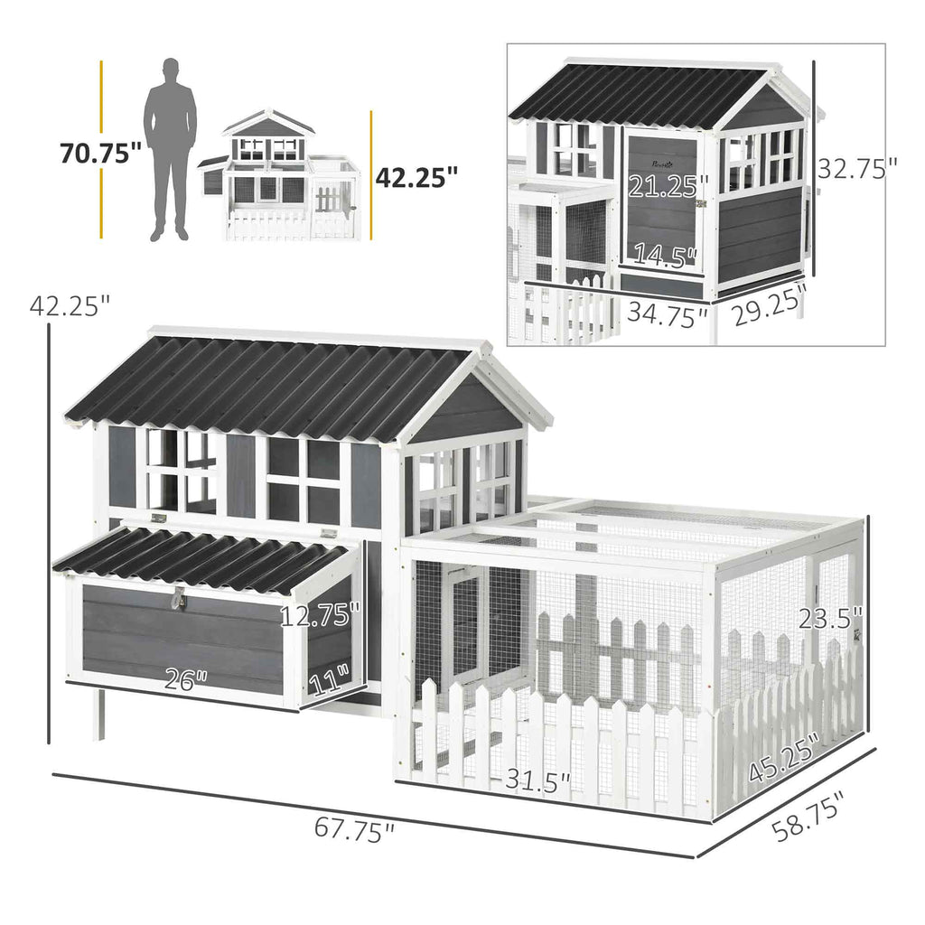 Chicken Coop with Run for 1-2 Chickens