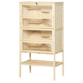 5-Tier Wooden Hamster Cage Mice Habitat Rat Habitat with Openable Top, Front Door and Storage Shelf
