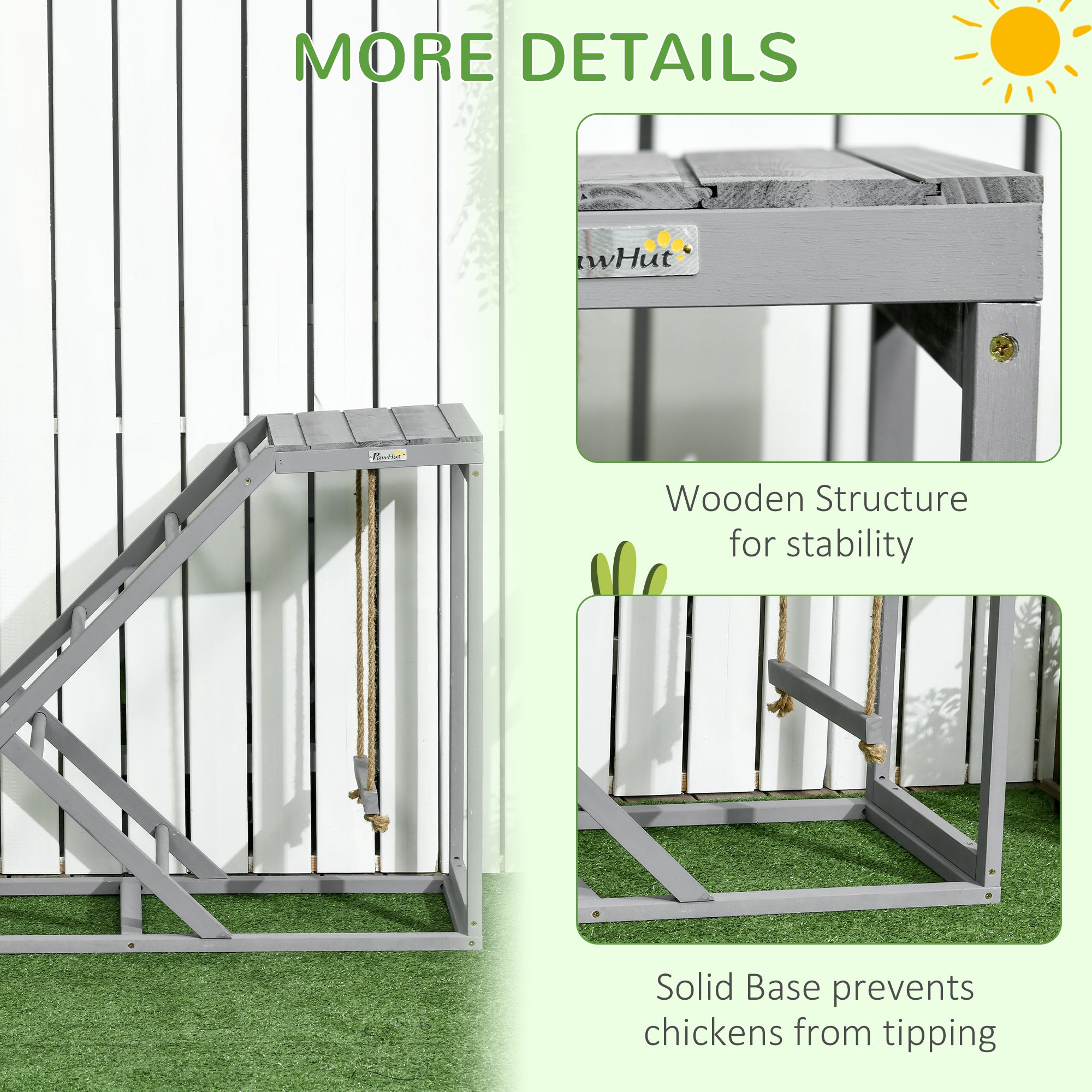 Chicken Swing Set with Perches & Hen Ladder, Chicken Coop Activity Toy