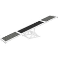 Wooden Dog Agility Seesaw for Training and Exercise, Weather Resistant, 83" L x 16" W x 14" H, White