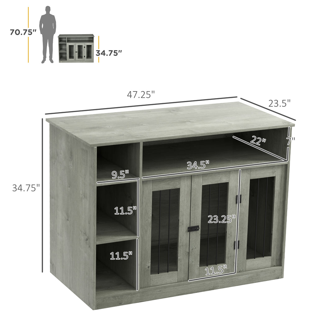 47" Dog Crate Furniture with Storage