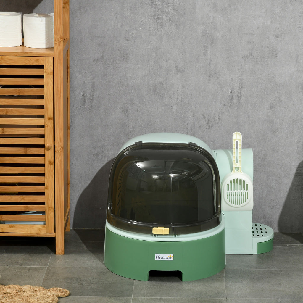 Cat Litter Box Easy to Clean Open with Scoop