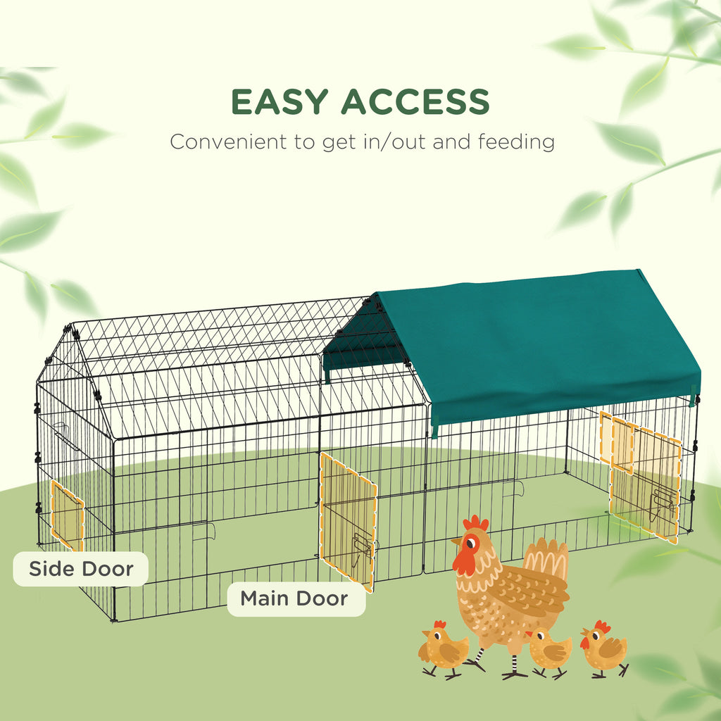 73" Small Animal Playpen with Roof for Rabbits, Chicken, Chinchillas