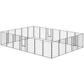 Dog Playpen for Indoor Outdoor, 24 Panels 44.5" H Puppy Playpen with Lockable Door, DIY Shape Pet Exercise Fence, Black