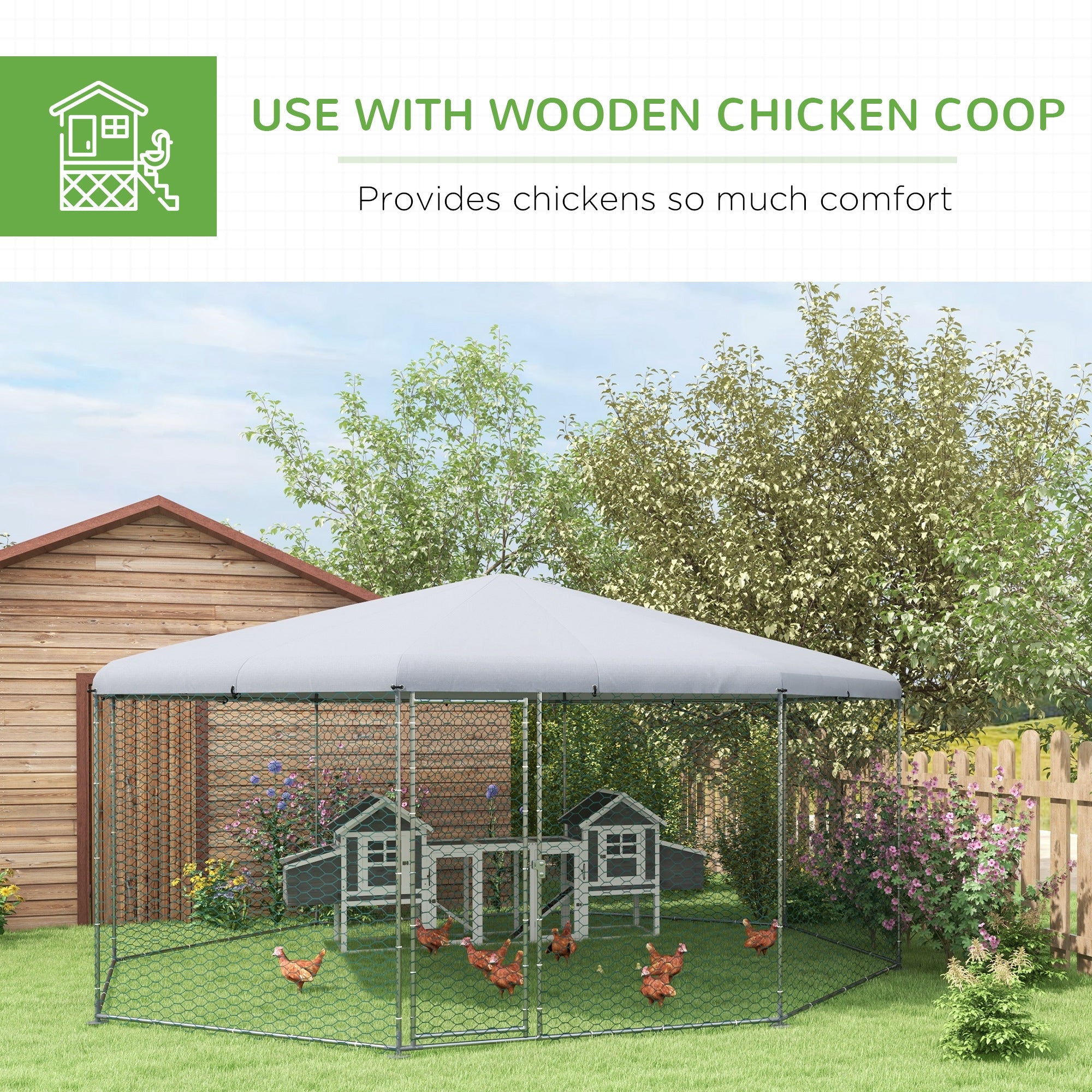 x Chicken Run for 19-25 Chickens with Cover