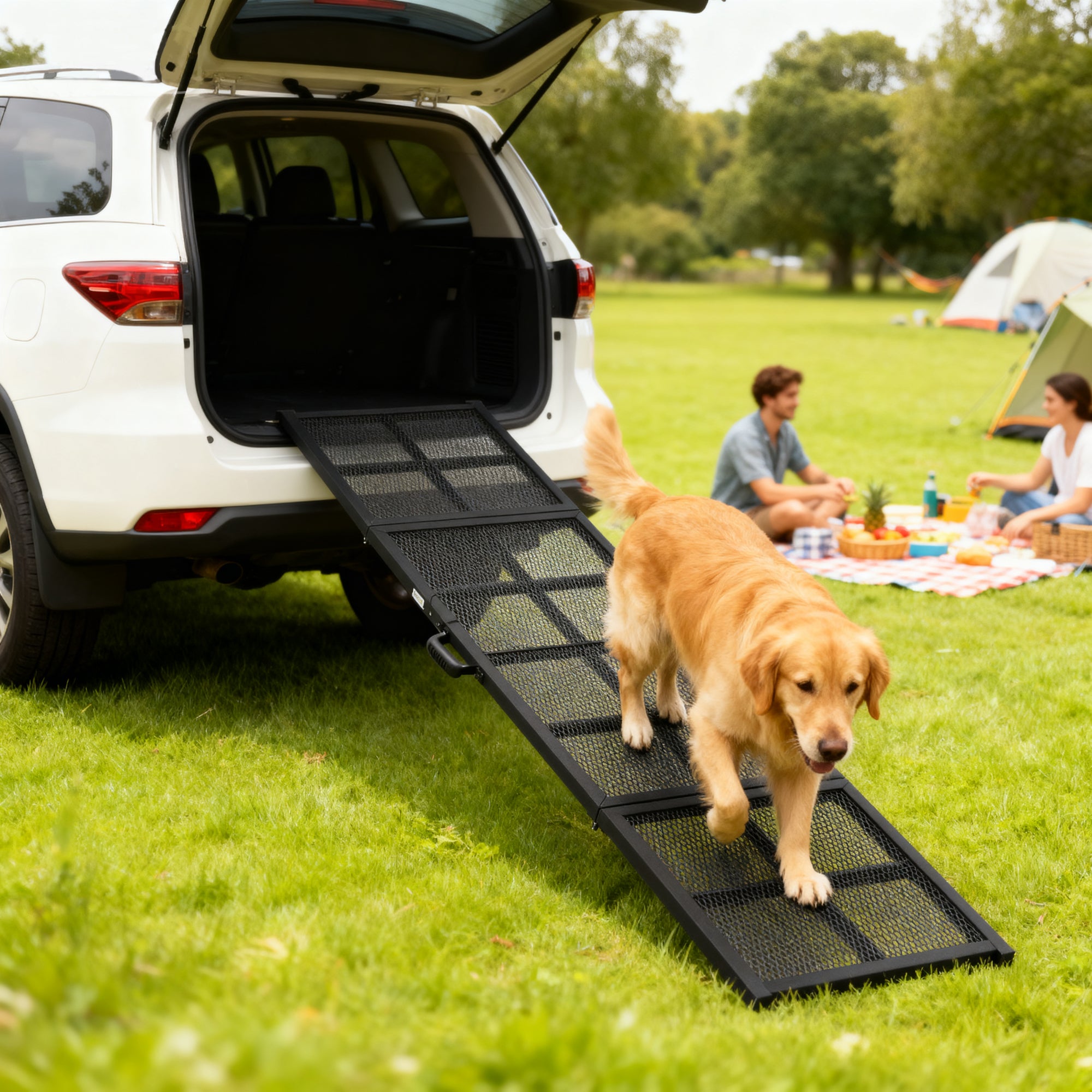 75" Extra Long Dog Car Ramp, Non-Slip Folding Portable Ramp for Large Dogs